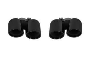 Кръгли накрайници черен лак Porsche 911 991