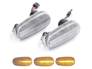 LED динамични мигачи с бяла основа за Alfa Romeo 147, GT, MiTo и Fiat Bravo