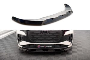 Спойлер Maxton Design за предна броня черен лак за Audi Q4 e-tron Sportback MK1 2021+