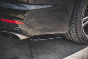 Странични добавки за задна броня Porsche Panamera 970 Turbo черен лак