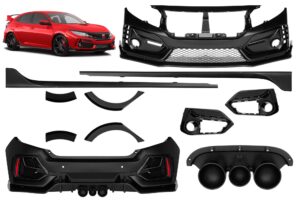 Type R пакет с визия на Honda Civic Type R (2020+) за Honda Civic (2016-2021)